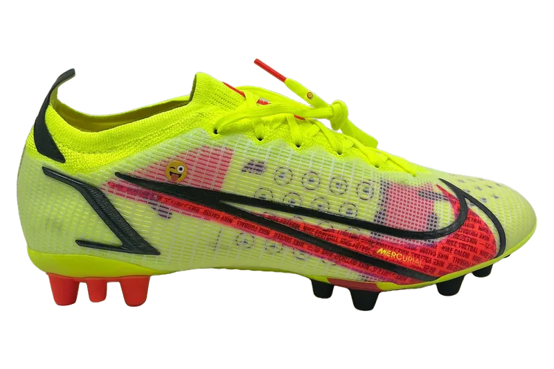 Nike Mercurial Vapor 14 Elite AG-Pro in Volt / Bright Crimson / Gunmetal